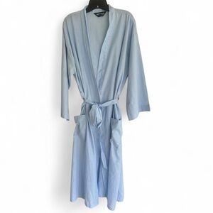 VINTAGE PIERRE CARDIN Unisex Kimono Robe Belted Striped Lightweight Lounge L/XL